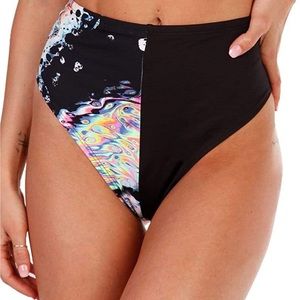 iHeartRaves Liquid Tripp Splice high waist shorts